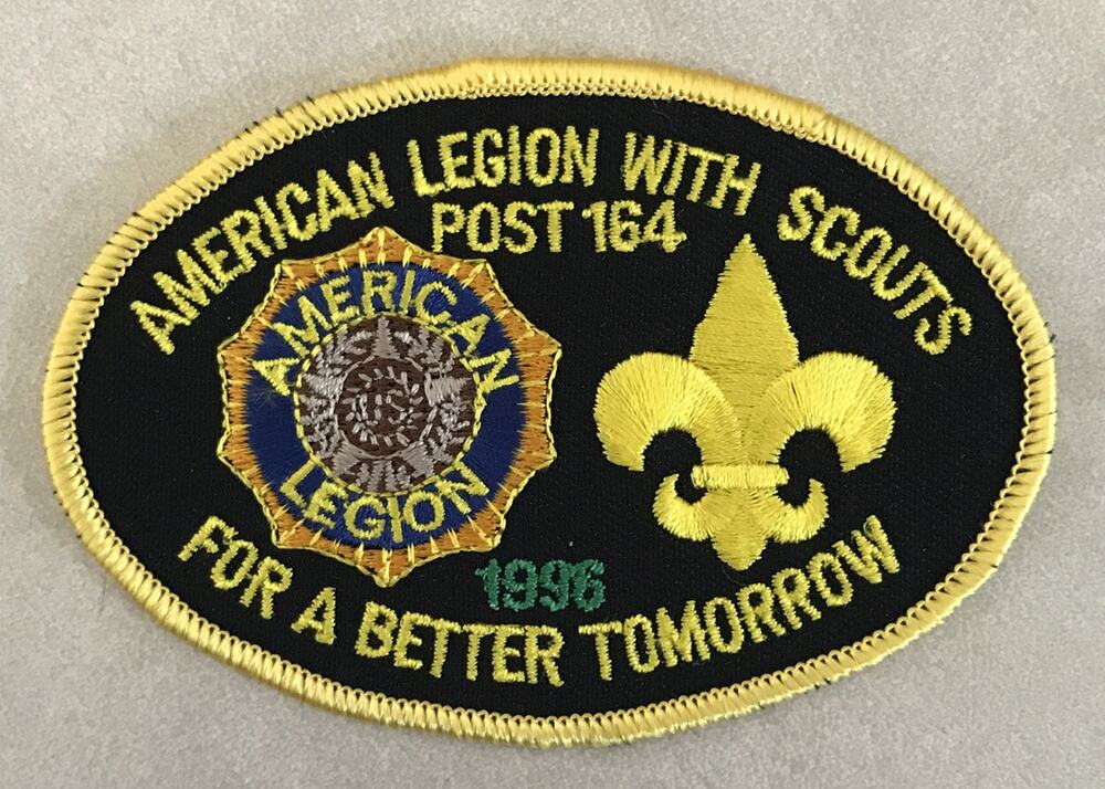 Vintage 1996 American Legion BSA Boy Scouts Post 164 Better Tomorrow Patch